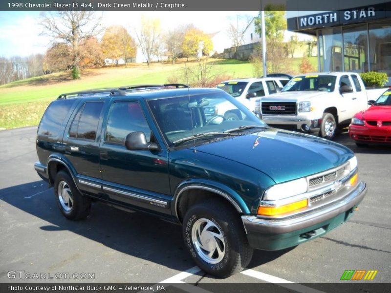 Dark Green Metallic / Graphite 1998 Chevrolet Blazer LS 4x4