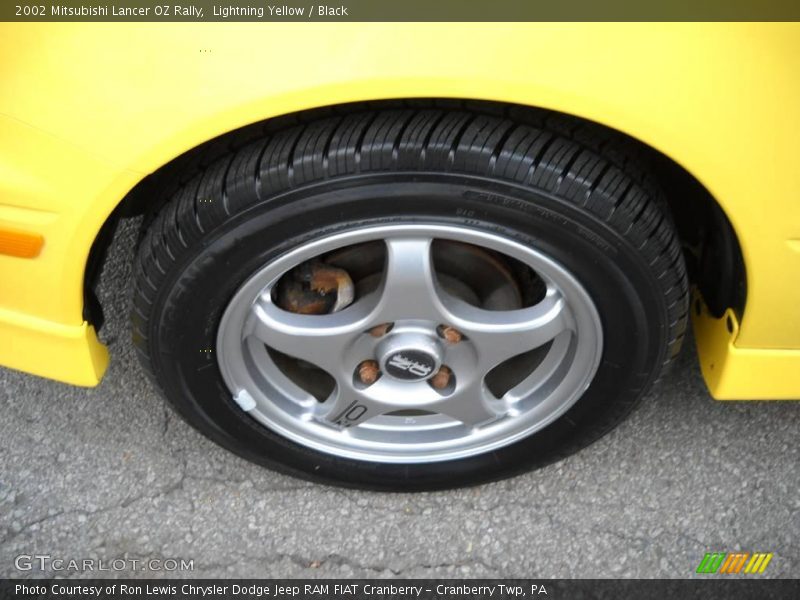 Lightning Yellow / Black 2002 Mitsubishi Lancer OZ Rally