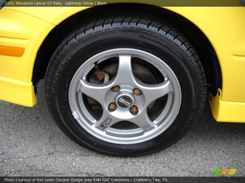 Lightning Yellow / Black 2002 Mitsubishi Lancer OZ Rally