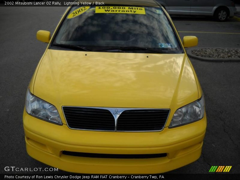 Lightning Yellow / Black 2002 Mitsubishi Lancer OZ Rally