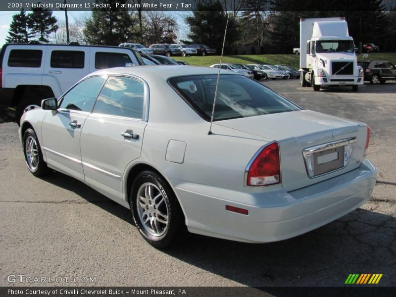 Platinum White Pearl / Tan 2003 Mitsubishi Diamante LS Sedan