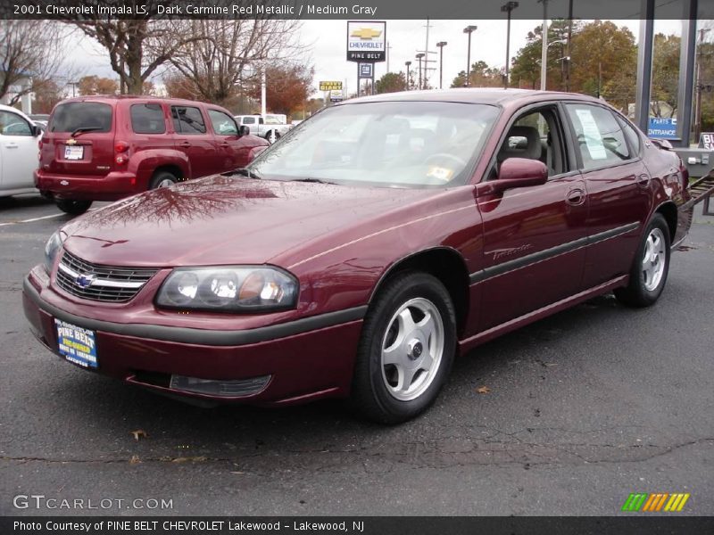 Dark Carmine Red Metallic / Medium Gray 2001 Chevrolet Impala LS