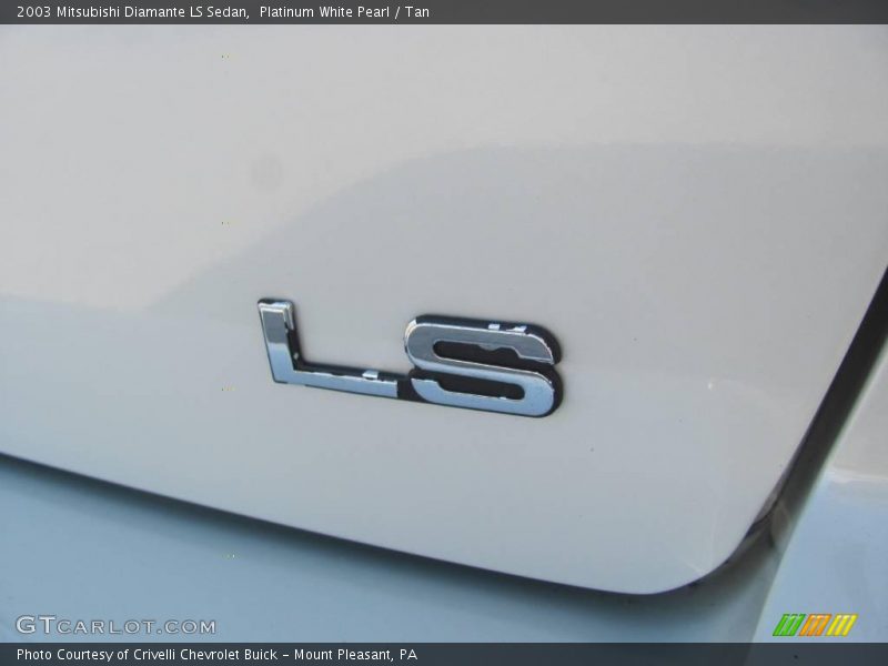 Platinum White Pearl / Tan 2003 Mitsubishi Diamante LS Sedan