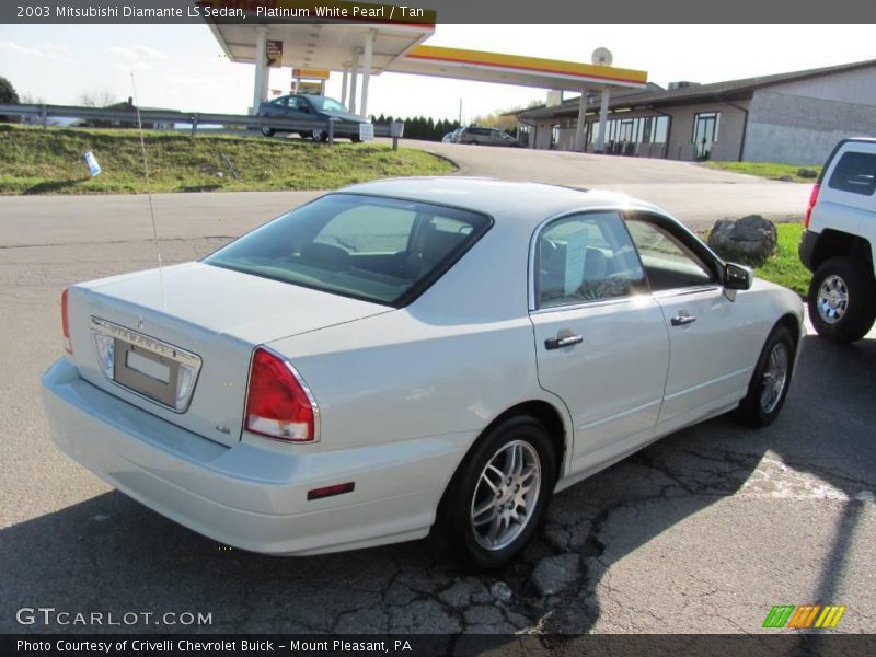 Platinum White Pearl / Tan 2003 Mitsubishi Diamante LS Sedan