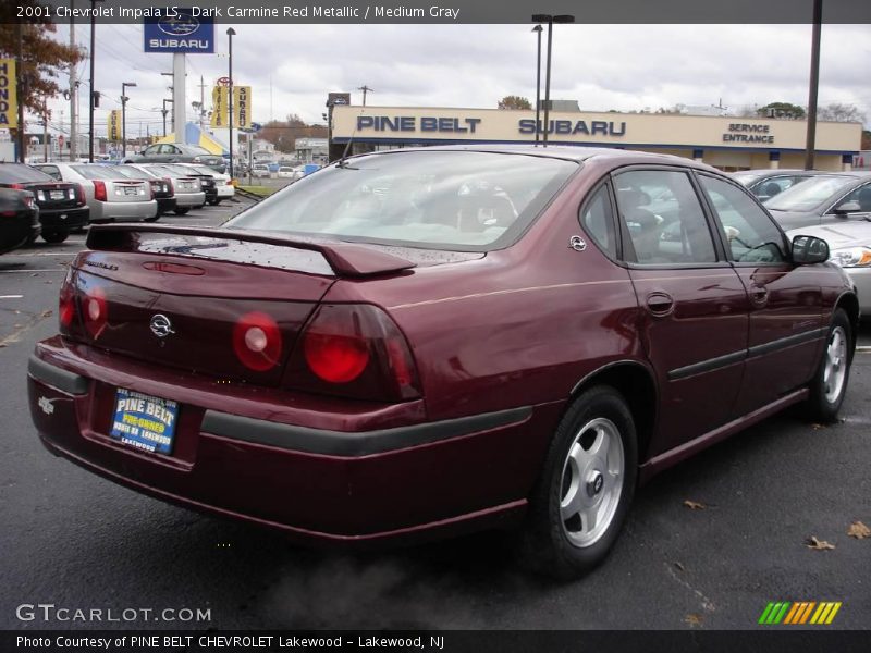 Dark Carmine Red Metallic / Medium Gray 2001 Chevrolet Impala LS