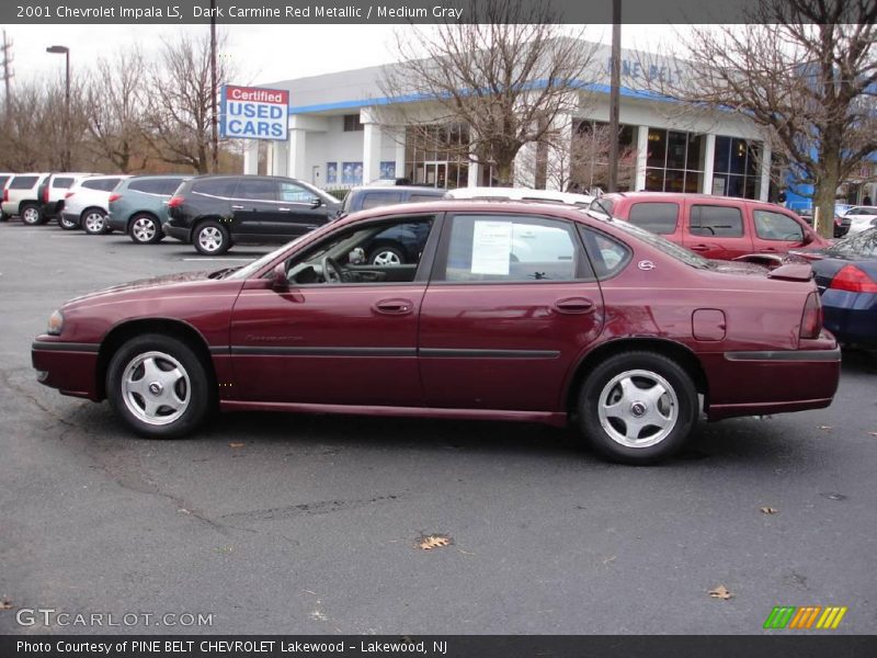 Dark Carmine Red Metallic / Medium Gray 2001 Chevrolet Impala LS