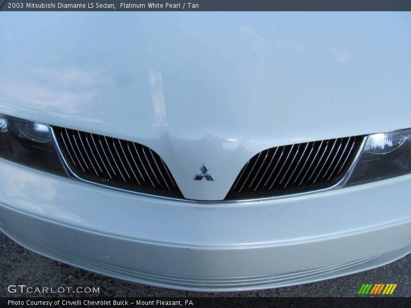 Platinum White Pearl / Tan 2003 Mitsubishi Diamante LS Sedan