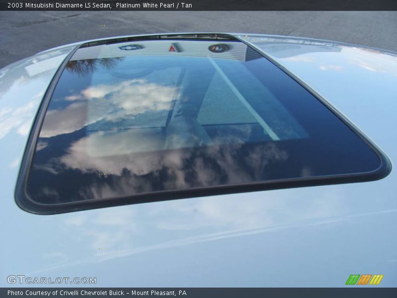 Platinum White Pearl / Tan 2003 Mitsubishi Diamante LS Sedan