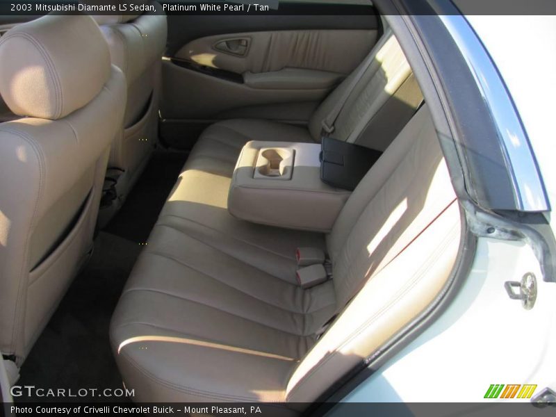 Platinum White Pearl / Tan 2003 Mitsubishi Diamante LS Sedan