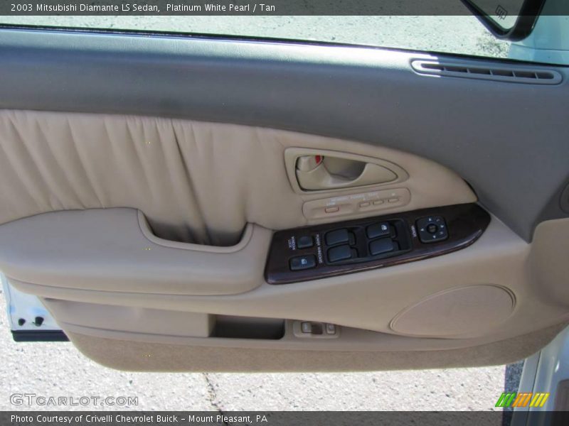 Platinum White Pearl / Tan 2003 Mitsubishi Diamante LS Sedan