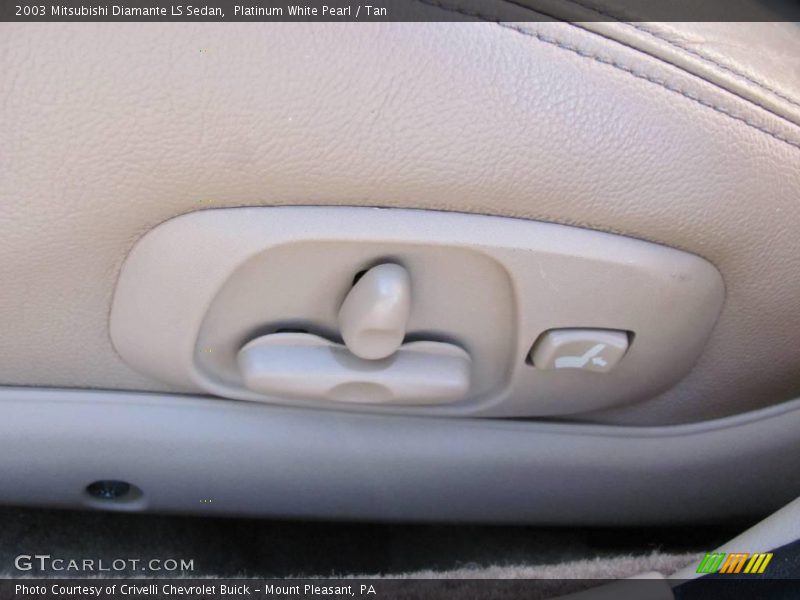 Platinum White Pearl / Tan 2003 Mitsubishi Diamante LS Sedan