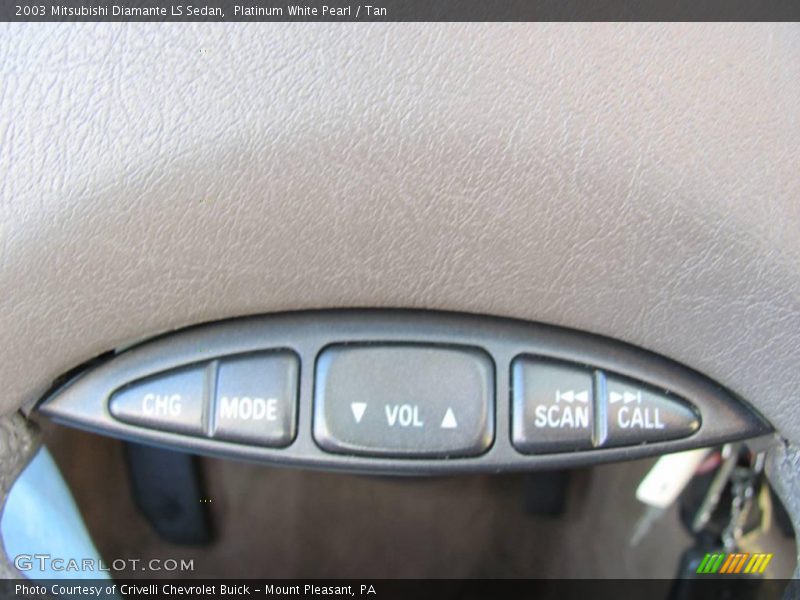 Platinum White Pearl / Tan 2003 Mitsubishi Diamante LS Sedan