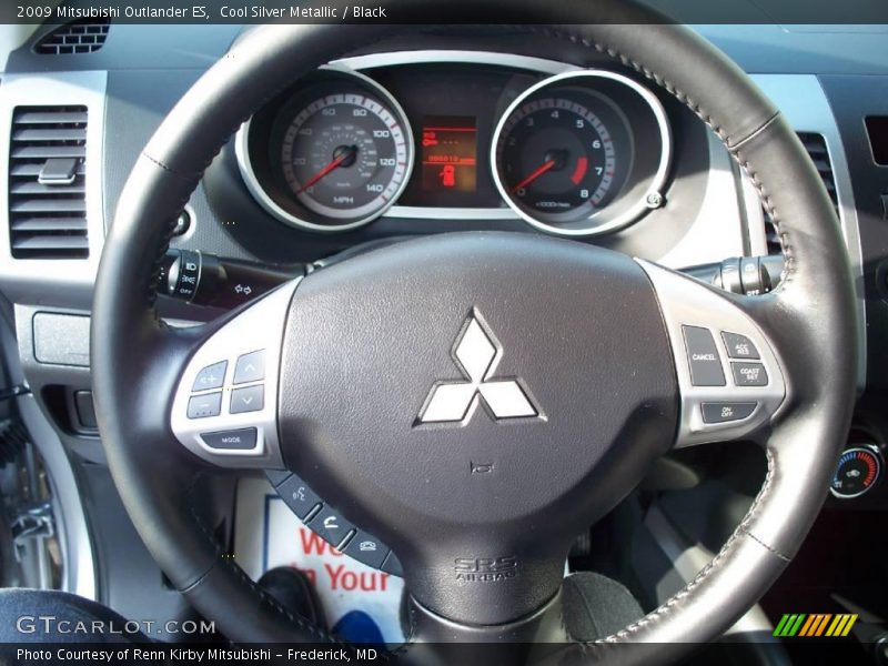Cool Silver Metallic / Black 2009 Mitsubishi Outlander ES
