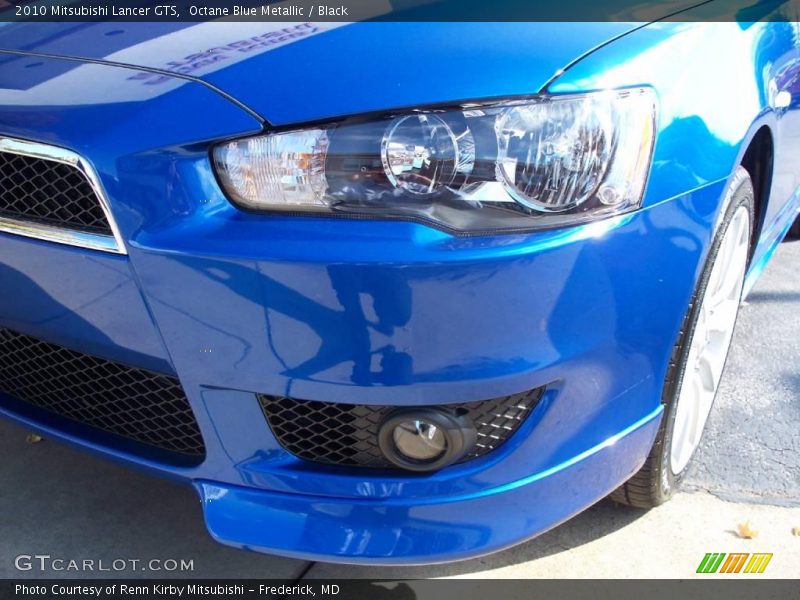 Octane Blue Metallic / Black 2010 Mitsubishi Lancer GTS