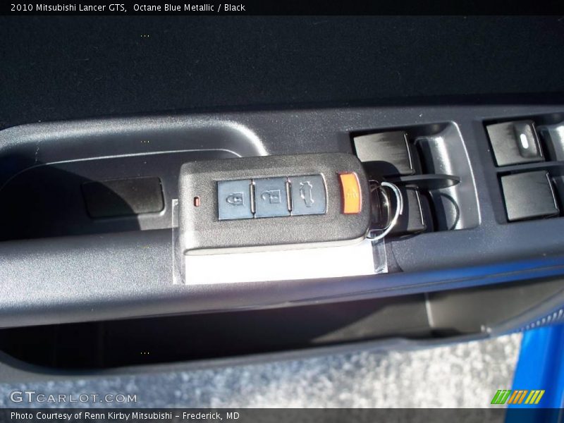 Octane Blue Metallic / Black 2010 Mitsubishi Lancer GTS