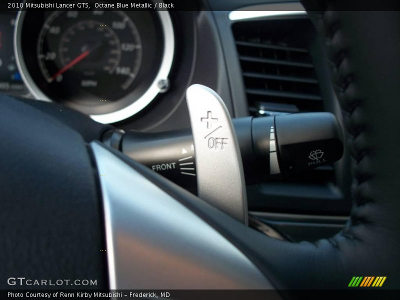 Octane Blue Metallic / Black 2010 Mitsubishi Lancer GTS
