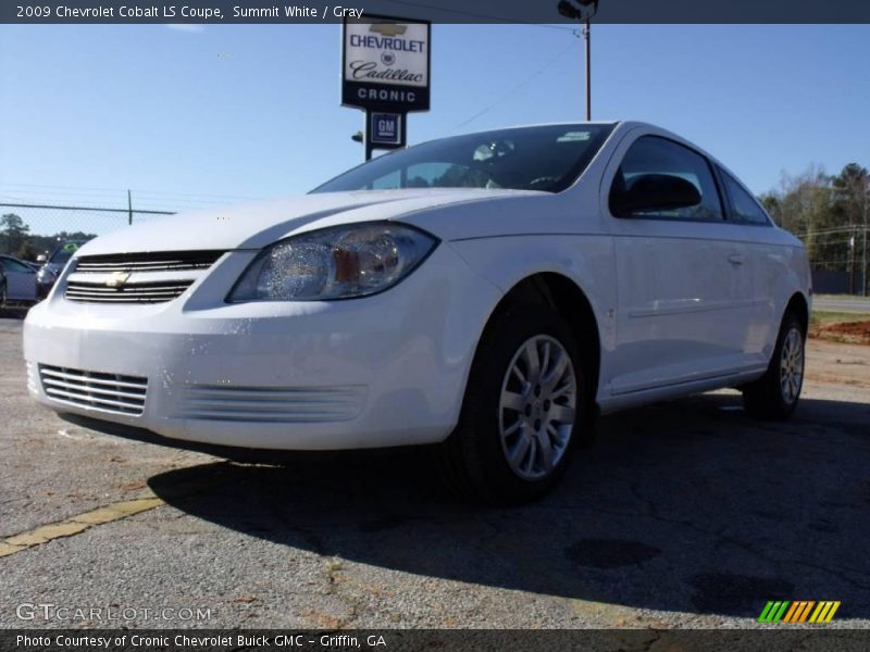 Summit White / Gray 2009 Chevrolet Cobalt LS Coupe