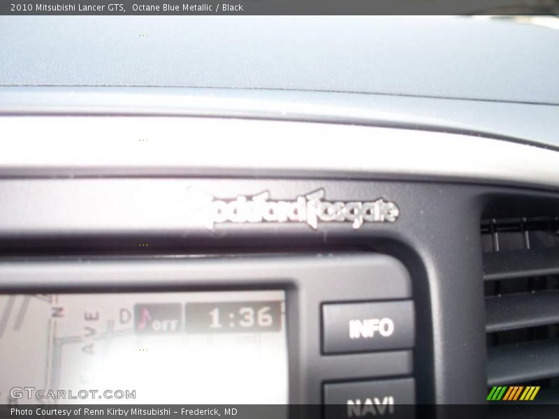 Octane Blue Metallic / Black 2010 Mitsubishi Lancer GTS