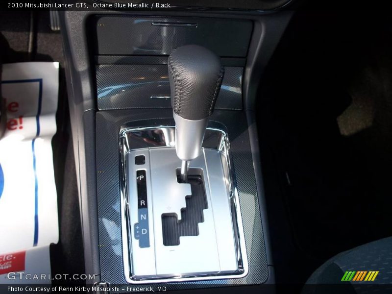 Octane Blue Metallic / Black 2010 Mitsubishi Lancer GTS