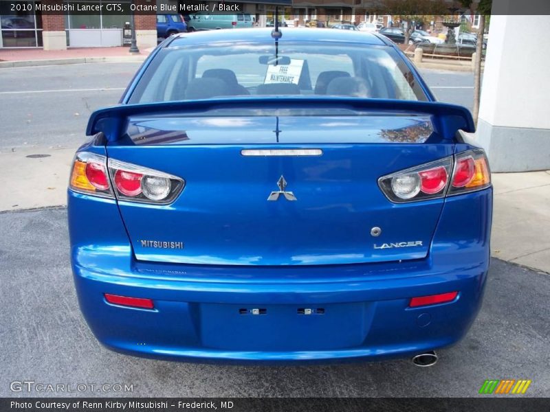 Octane Blue Metallic / Black 2010 Mitsubishi Lancer GTS