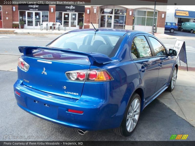 Octane Blue Metallic / Black 2010 Mitsubishi Lancer GTS