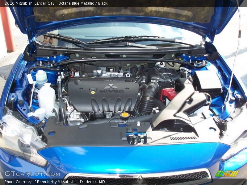 Octane Blue Metallic / Black 2010 Mitsubishi Lancer GTS