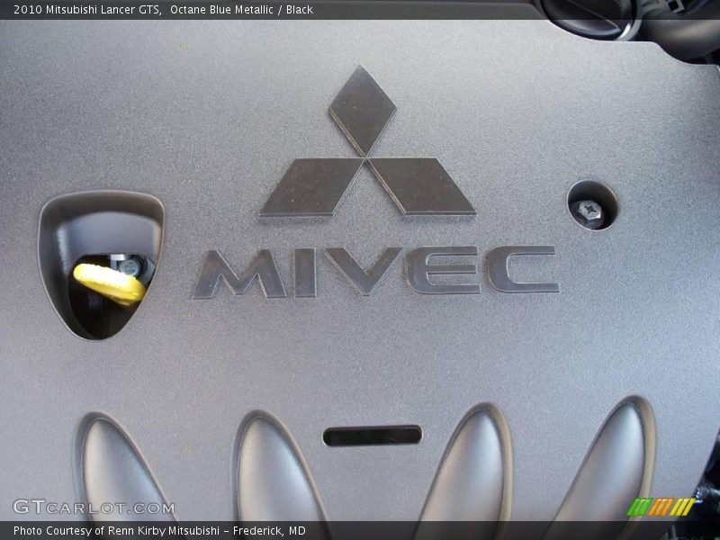 Octane Blue Metallic / Black 2010 Mitsubishi Lancer GTS