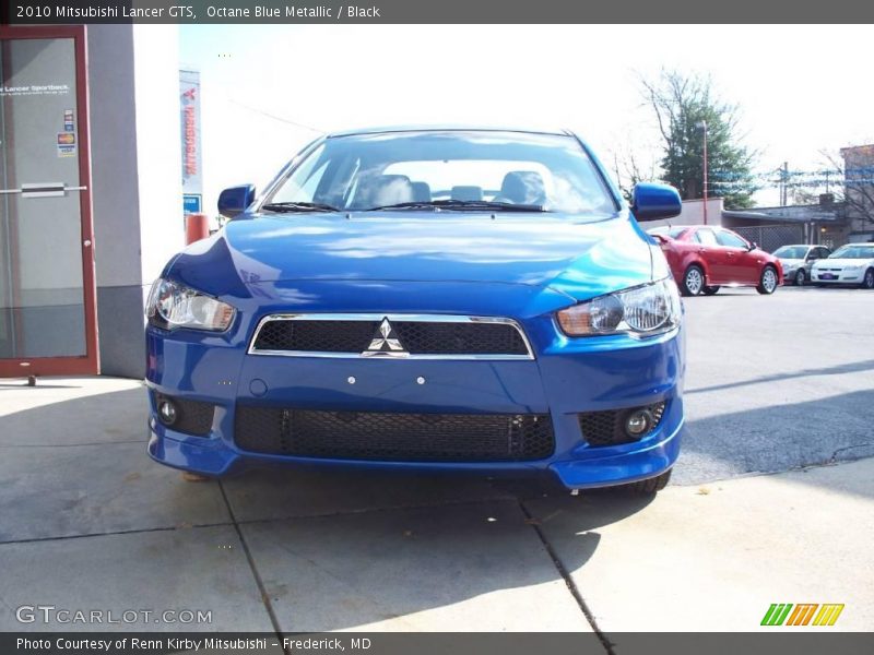Octane Blue Metallic / Black 2010 Mitsubishi Lancer GTS