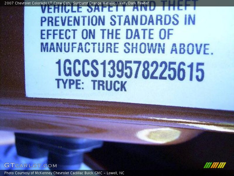 Sunburst Orange Metallic / Very Dark Pewter 2007 Chevrolet Colorado LT Crew Cab