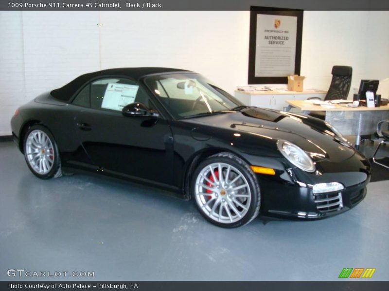 Black / Black 2009 Porsche 911 Carrera 4S Cabriolet
