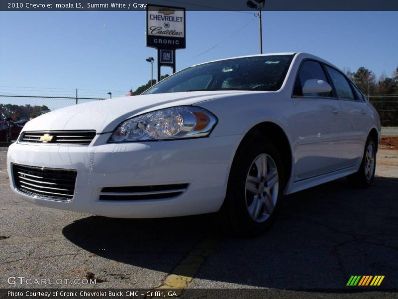Summit White / Gray 2010 Chevrolet Impala LS
