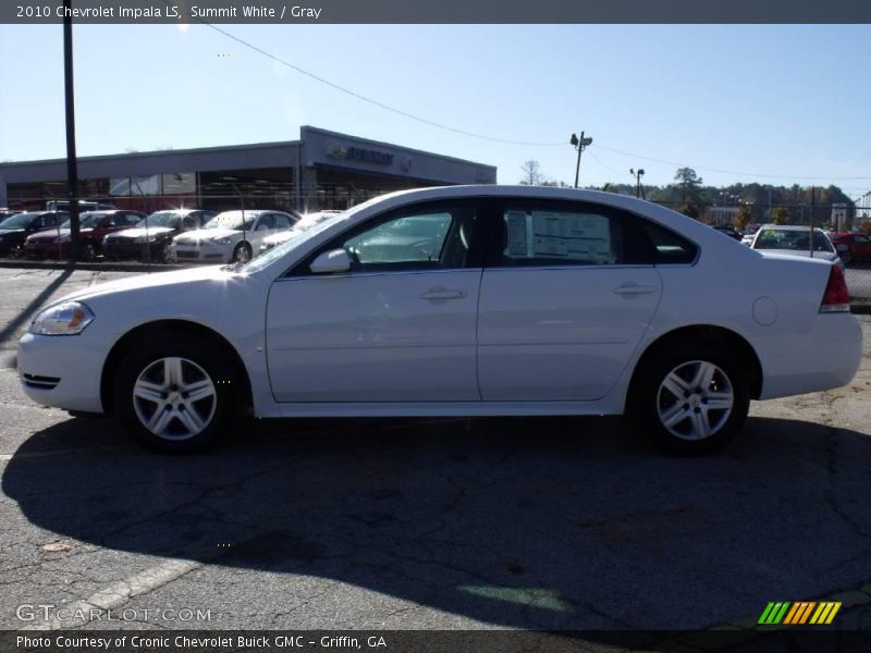 Summit White / Gray 2010 Chevrolet Impala LS