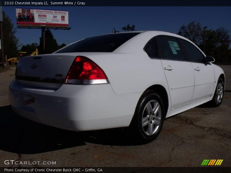 Summit White / Gray 2010 Chevrolet Impala LS
