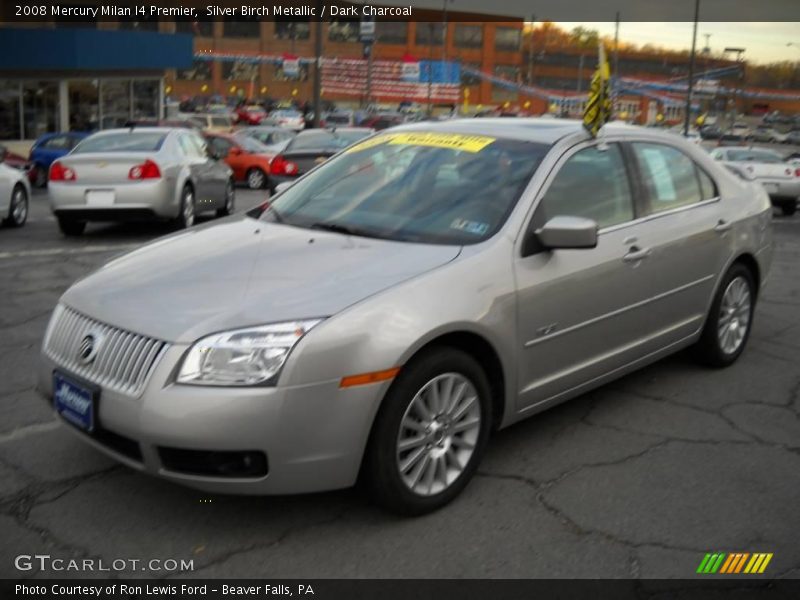Silver Birch Metallic / Dark Charcoal 2008 Mercury Milan I4 Premier