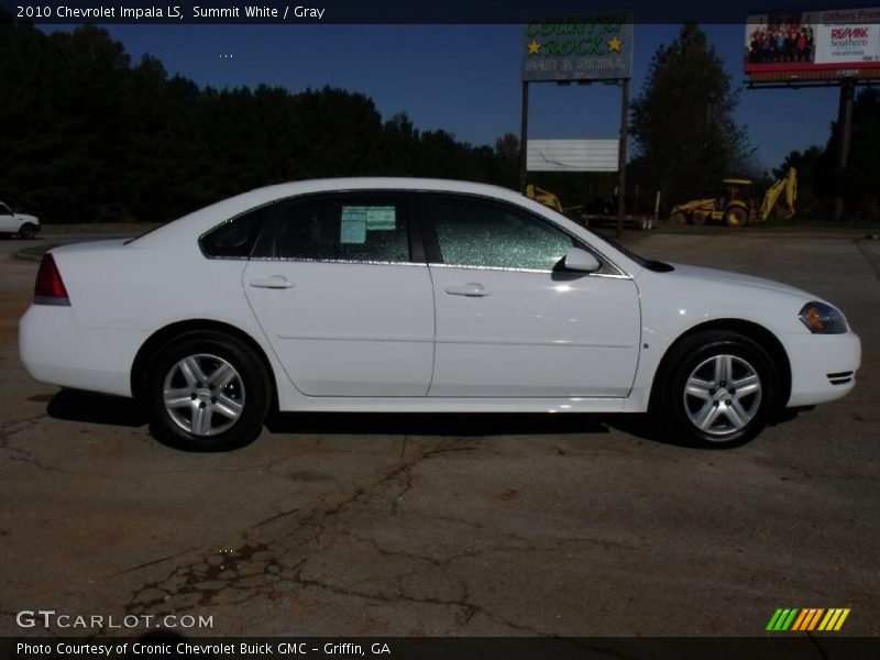 Summit White / Gray 2010 Chevrolet Impala LS