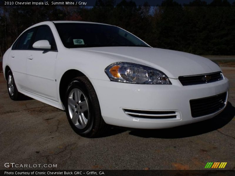 Summit White / Gray 2010 Chevrolet Impala LS