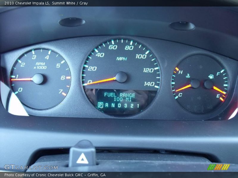 Summit White / Gray 2010 Chevrolet Impala LS