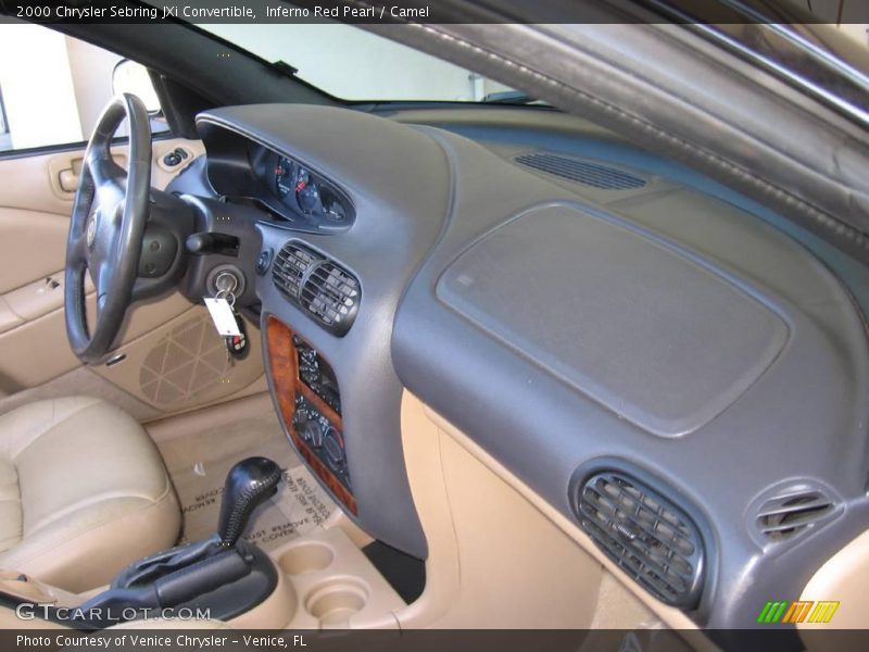 Inferno Red Pearl / Camel 2000 Chrysler Sebring JXi Convertible