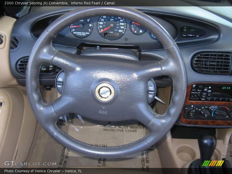 Inferno Red Pearl / Camel 2000 Chrysler Sebring JXi Convertible