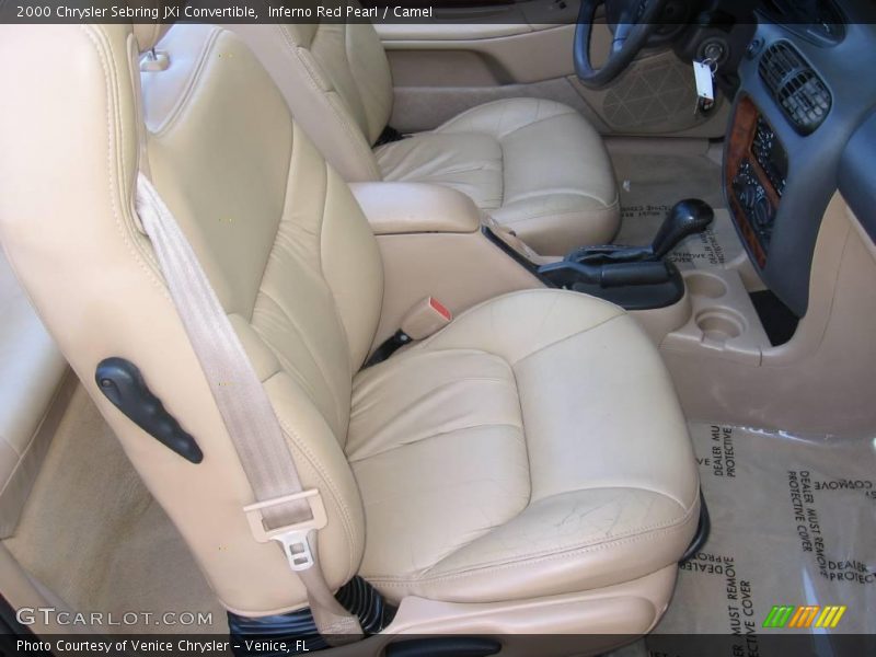 Inferno Red Pearl / Camel 2000 Chrysler Sebring JXi Convertible
