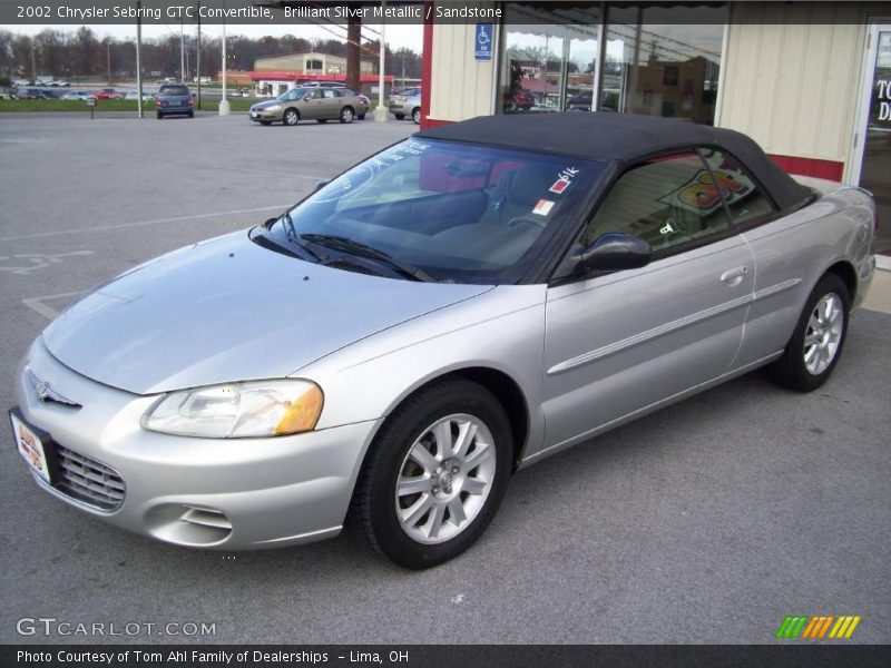 Brilliant Silver Metallic / Sandstone 2002 Chrysler Sebring GTC Convertible