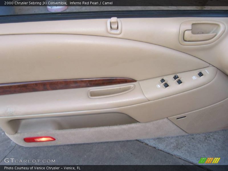Inferno Red Pearl / Camel 2000 Chrysler Sebring JXi Convertible