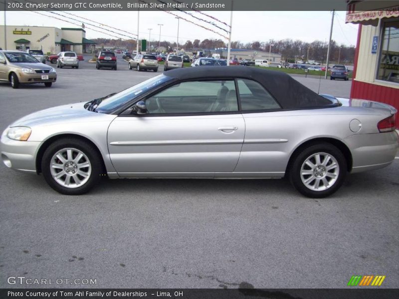 Brilliant Silver Metallic / Sandstone 2002 Chrysler Sebring GTC Convertible