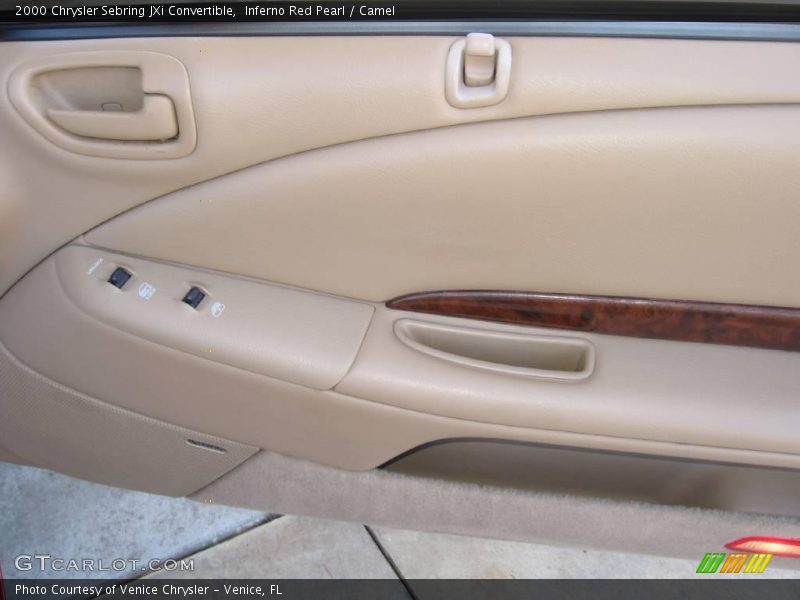 Inferno Red Pearl / Camel 2000 Chrysler Sebring JXi Convertible