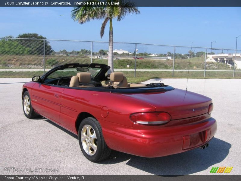 Inferno Red Pearl / Camel 2000 Chrysler Sebring JXi Convertible