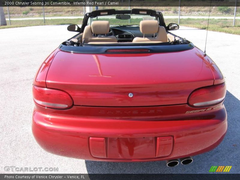 Inferno Red Pearl / Camel 2000 Chrysler Sebring JXi Convertible