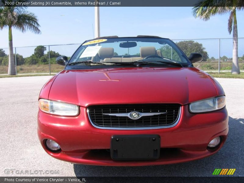 Inferno Red Pearl / Camel 2000 Chrysler Sebring JXi Convertible