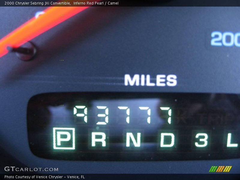 Inferno Red Pearl / Camel 2000 Chrysler Sebring JXi Convertible