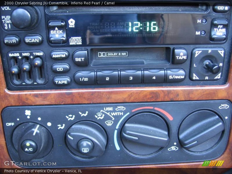 Inferno Red Pearl / Camel 2000 Chrysler Sebring JXi Convertible