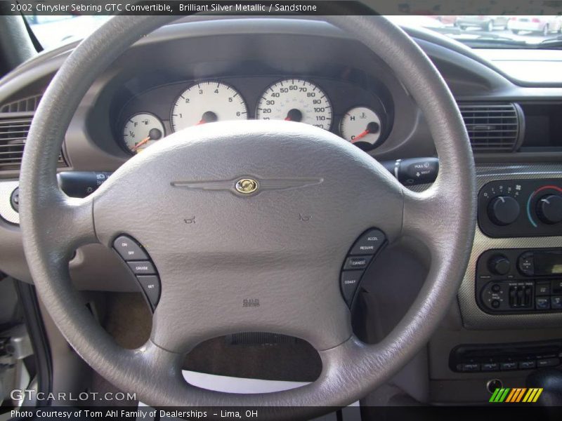 Brilliant Silver Metallic / Sandstone 2002 Chrysler Sebring GTC Convertible